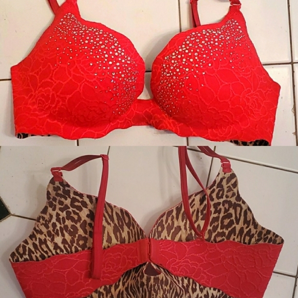 Victoria's Secret Other - EUC Victoria Secret Red sequined tag free bra
